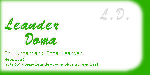 leander doma business card